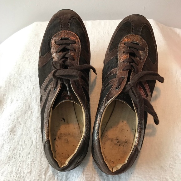 HOGAN Brown Fur Sneakers EU 37 US 7 - Picture 2 of 6